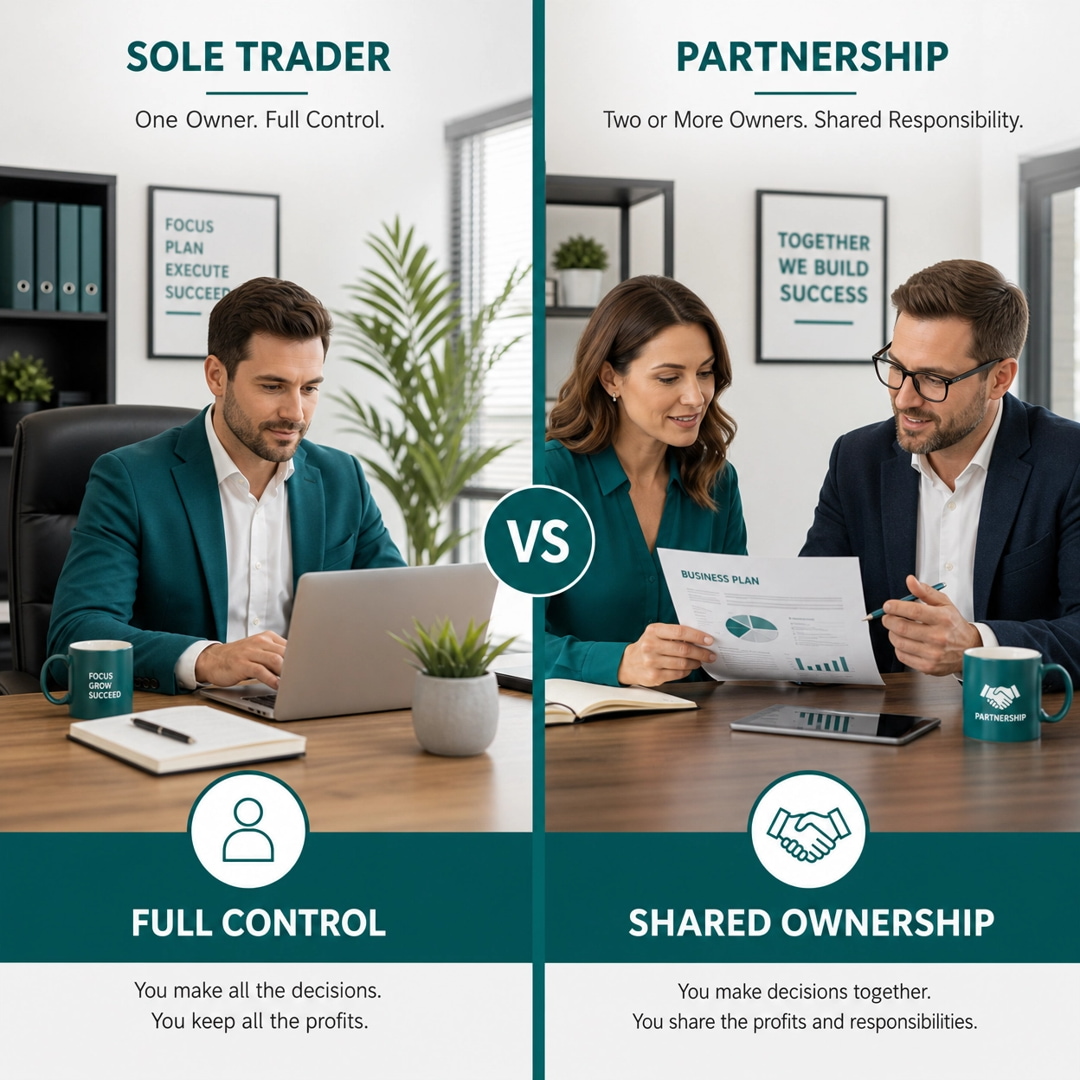 sole trader vs partnership